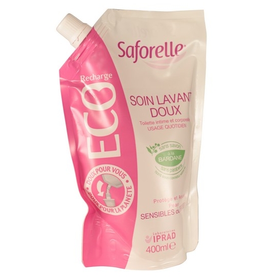 Saforelle sol soin lavant doux éco recharge 400ml