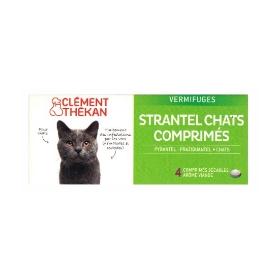 Strantel vermifuges chats 4 comprimés