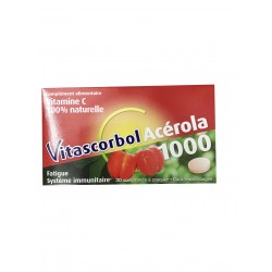 Vitascorbol Acerola 1000 mg Boîte 30 comprimés