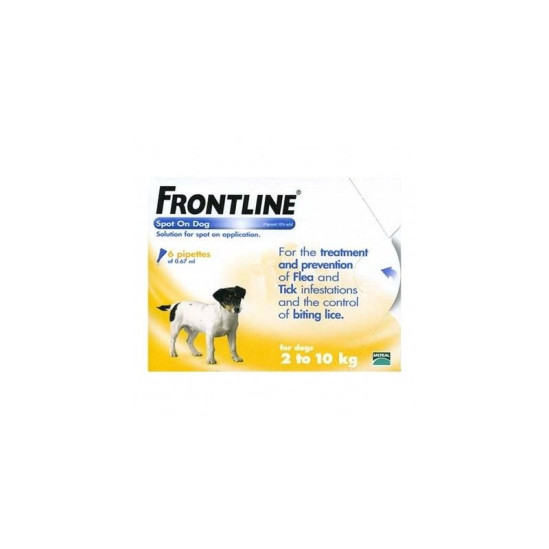 Frontline Spot-on Petit Chien de 2 à 10 kg 6 Pipettes