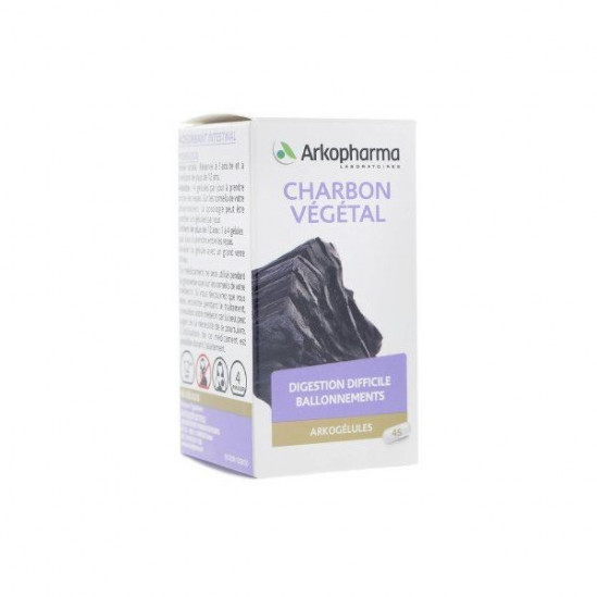 Arkogelules Charbon Vegetal de 45 gélules