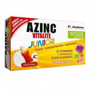 Arkopharma azinc vitalité junior gout cola 30 capsules