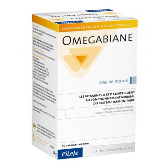 Pilèje Omegabiane Foie de morue 80 capsules