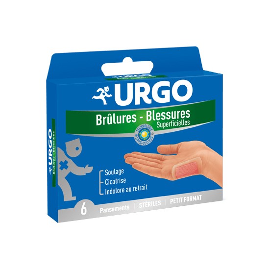 Urgo Brûlures blessures superficielles boites 6 pansements