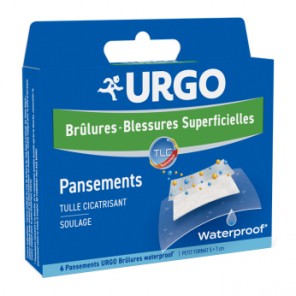 Urgo brûlures waterproof boîtes 6 pansements