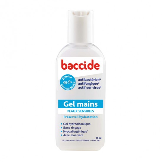 BACCIDE GEL MAIN PEAU SENS 30ML