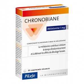 Pileje chronobiane mélatonine complément alimentaire 1mg 30 comprimés