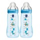 Mam easy active™ biberon 2ème âge bleu 330ml